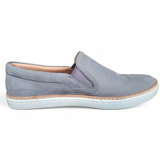 Ugg Soleda Slip On Sneaker Leather Shoes Women's 8.5 Gray Skate Casual Preppy - Picture 4 of 9